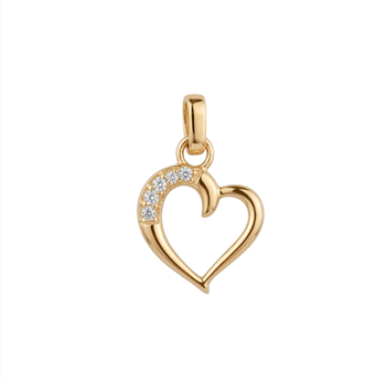 Christina Jewelry & Watches Love Story hjertevedheng i forgylt sølv